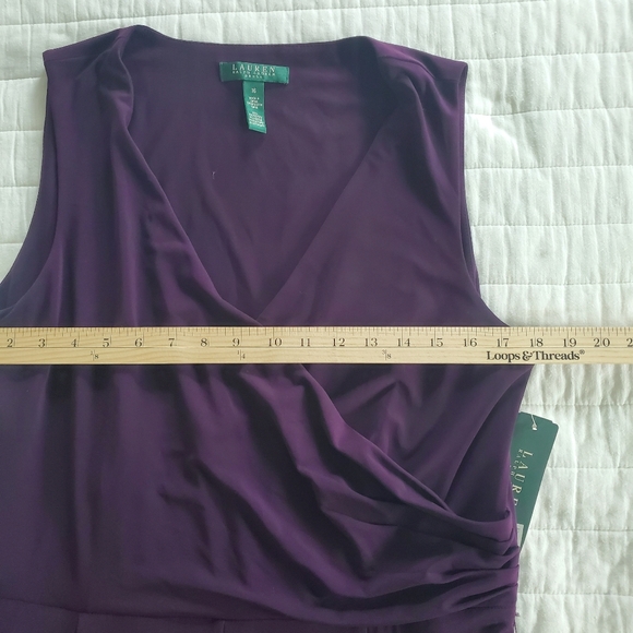 Lauren Ralph Lauren Sleeveless Dress in purple Raisin Size 16 - Picture 4 of 11